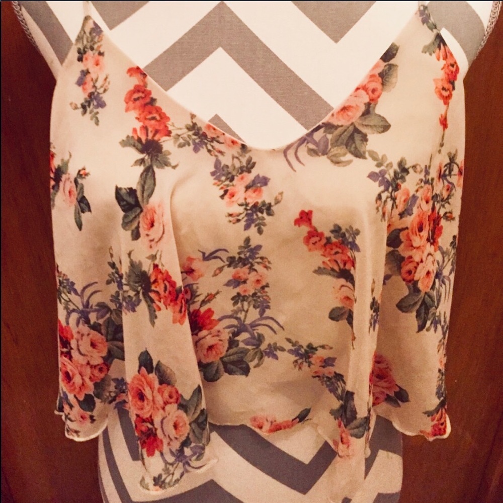 NWOT Floral CROP TOP from Necessary Clothing NEW